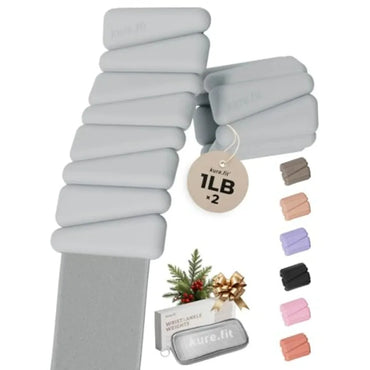 Gray Weights Set 1lb & Blue Kettlebell 5-12lb Bundle | Home Gym