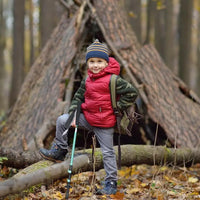 Kids Trekking Stick Lightweight Telescopic Kids Walking Stick EVA Grips Adjustable Aluminum Alloy Hiking Sticks for Boys Girls