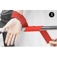 2 Pcs Gym Lifting Straps Fitness Gloves Anti-slip Hand Wraps Wrist Straps Support For Weight Lifting Powerlifting Training