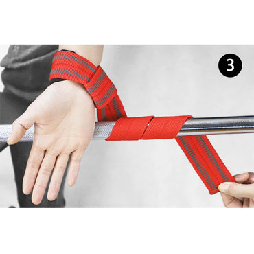 2 Pcs Gym Lifting Straps Fitness Gloves Anti-slip Hand Wraps Wrist Straps Support For Weight Lifting Powerlifting Training