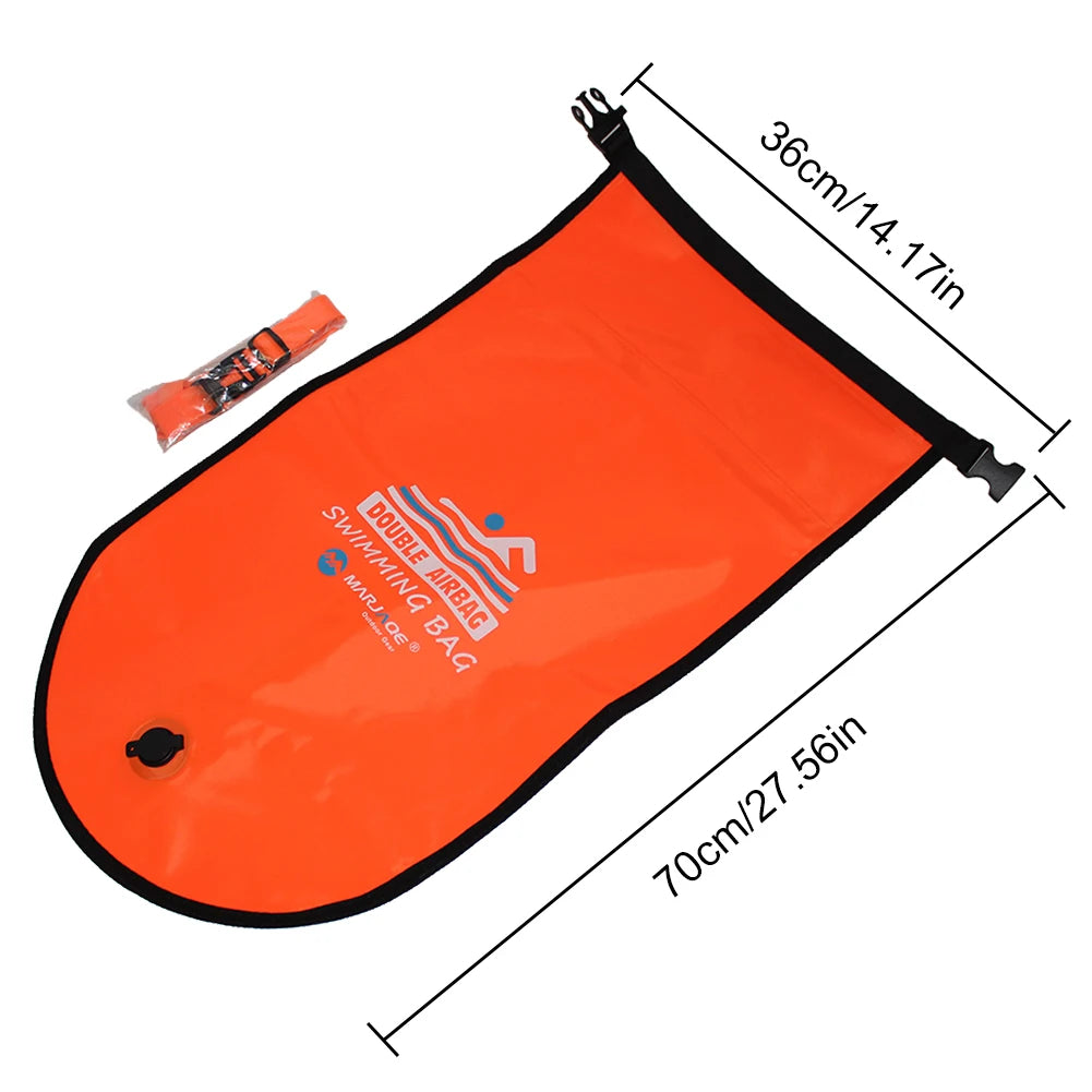 20L Inflatable Open Swimming Buoy Tow Float Dry Bag With Waist Belt For Boating Rafting Swimming Bucket Water Sport Safety Bag