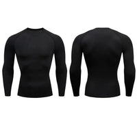 Autumn and winter Keep warm Men Compression Running T-Shirt Fitness Tight Long Sleeve Sport Training Jogging Gym Sportswear