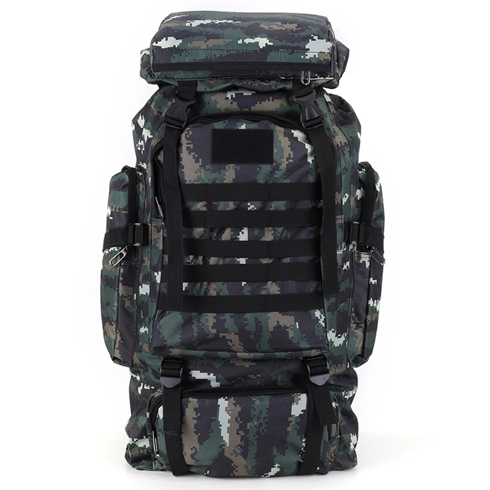 80L Comfort Breathable Camouflage Backpack Waterproof Wear-resistant Climbing Backpack Outdoor Sports Rucksack Ski Hiking Bags