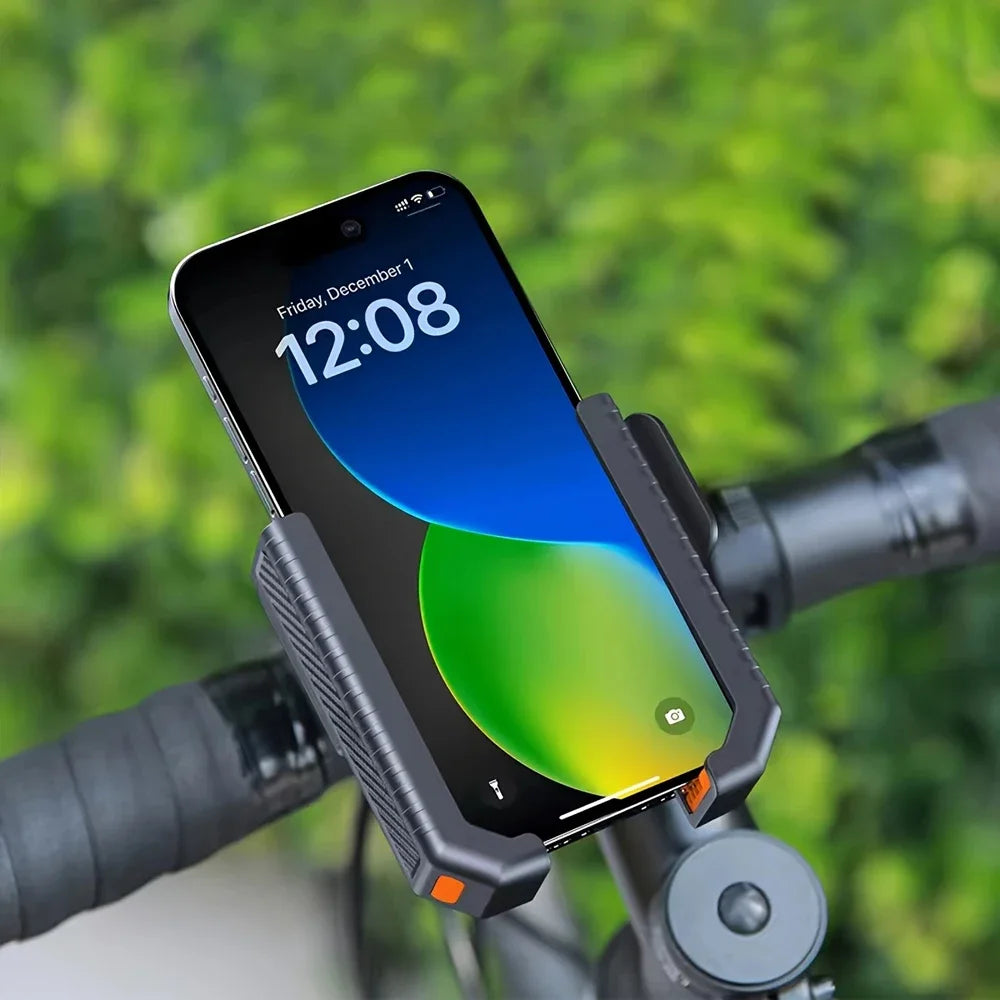 Bike Phone Holder Stand Bicycle Motorcycle Handlebar Mobile Phone Mount Clip GPS Support Shockproof Bracket for 4.5-7.0” Phones