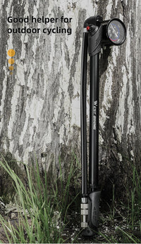 WEST BIKING Portable High-pressure 300psi Bike Air Pump with Gauge for Fork & Rear Suspension Shock Absorber Mountain Bicycle