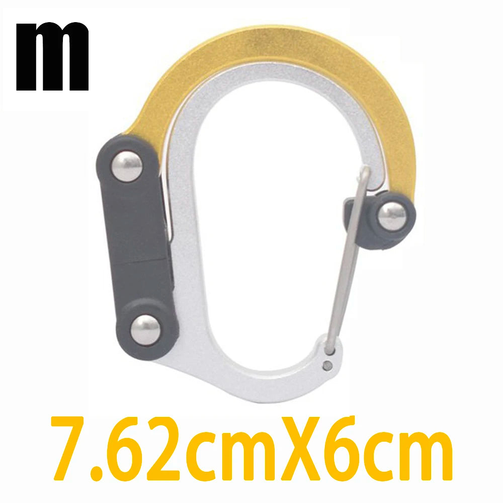 Multi Functional Aluminum Carabiner Mountaineering Buckle Quick Buckle for Outdoor Climbing Camping