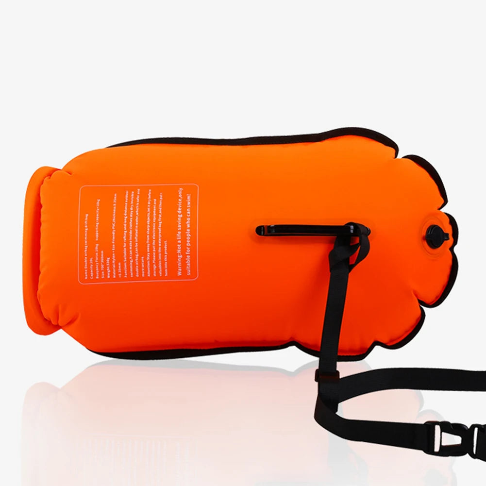 20L Inflatable Open Swimming Buoy Tow Float Dry Bag With Waist Belt For Boating Rafting Swimming Bucket Water Sport Safety Bag