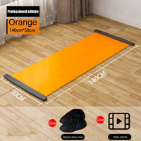 140/180/200CM Yoga Sliding Mat Sport Fitness Glide Pilates Skating Training Board Mat for Ice Hockey Roller Skating Leg Exercise