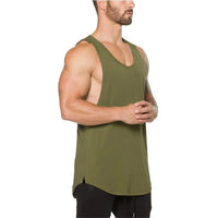 Plain Vests Cotton Breathable Sleeveless T-shirts Gym Fitness Bodybuilding Training Clothing Mens Running Sport Muscle Tank Tops
