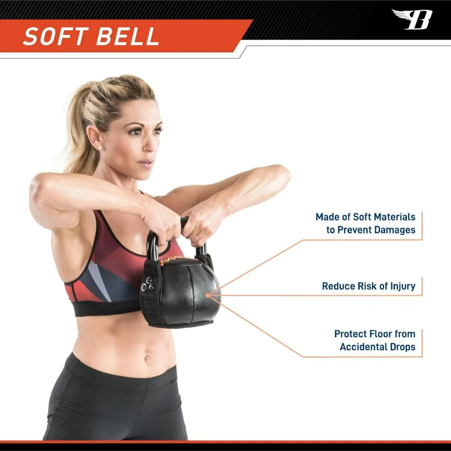 Soft Kettlebell with Handle for Weightlifting, Conditioning, Strength and core Training