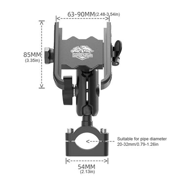 Aluminum Alloy Motorcycle Phone Mount Anti-Shake Motorcycle Cellphone Holder Navigation Bracket for Motorcycle