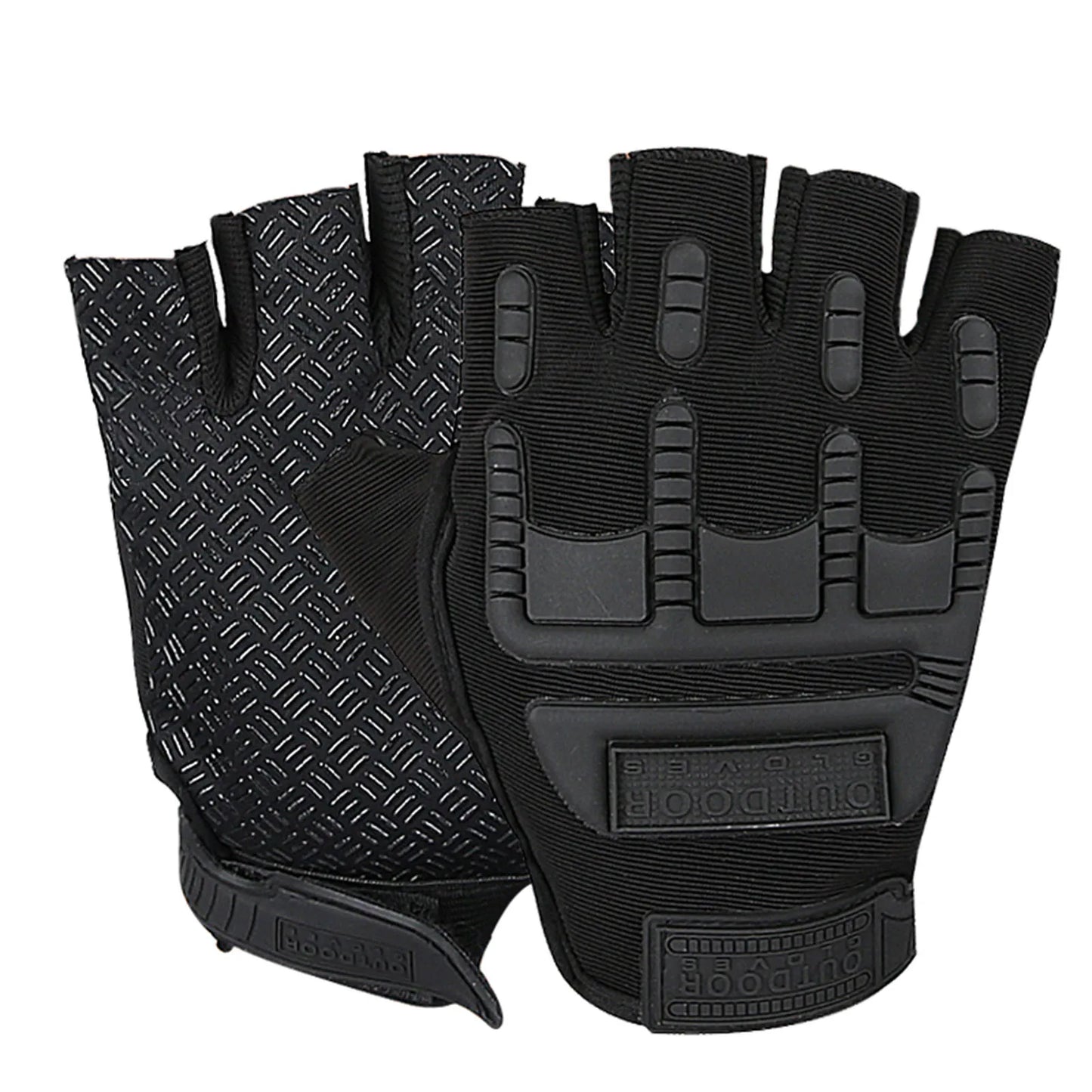 Anti-Slip Weightlifting Half Finger Gloves Shock-Absorbing Short Cycling Bicycle Gloves for Training Sports Local Delivery