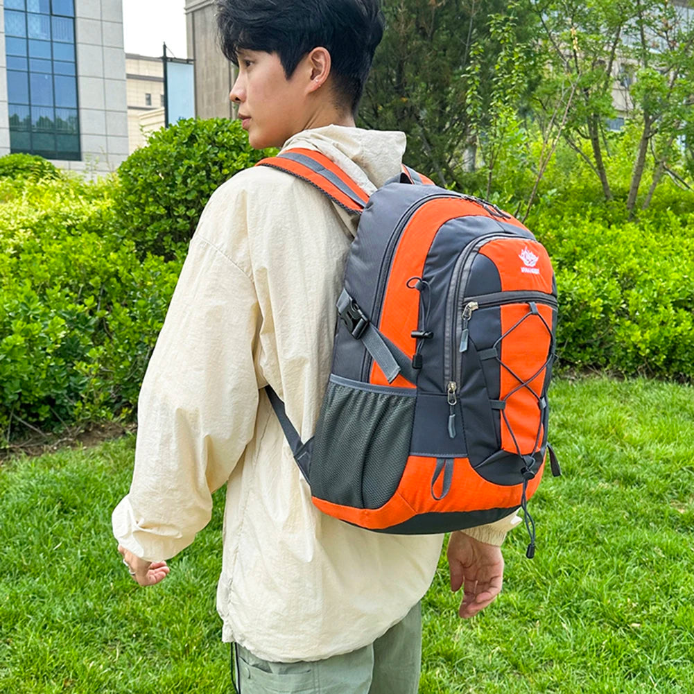 Hiking Backpack Nylon Backpack Multifunctional Climbing Backpack Waterproof Travel Backpack Large Capacity Camping Backpack