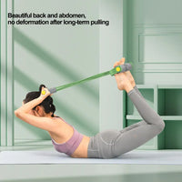 Yoga Pedal Puller Portable Resistance Band 4-Tube Pedal Ankle Puller Abdominal Exerciser Elastic Pedal Booster Body
