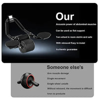 Elbow Support Automatic Rebound Abdominal Wheel,Ab Roller for Abdominal Exercise Machine,Dolly Core Strengthening Trainer Fitnes