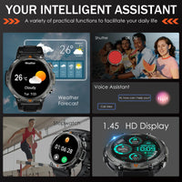 EIGIIS KE3 2025 New Bluetooth Call smartwatch for men Full Touch Screen With Health Monitor heart rate Flashlight Smart watch