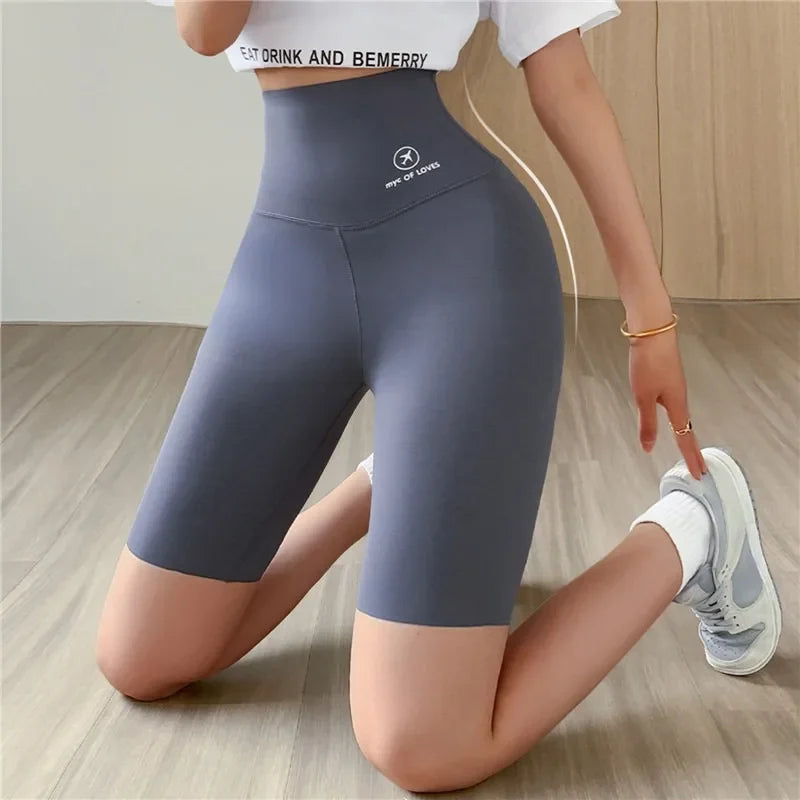 Women Butt Lifting Yoga Shorts Elastic Workout High Waist Tummy Control Ruched Booty Pants Seamless Gym Compression Tights