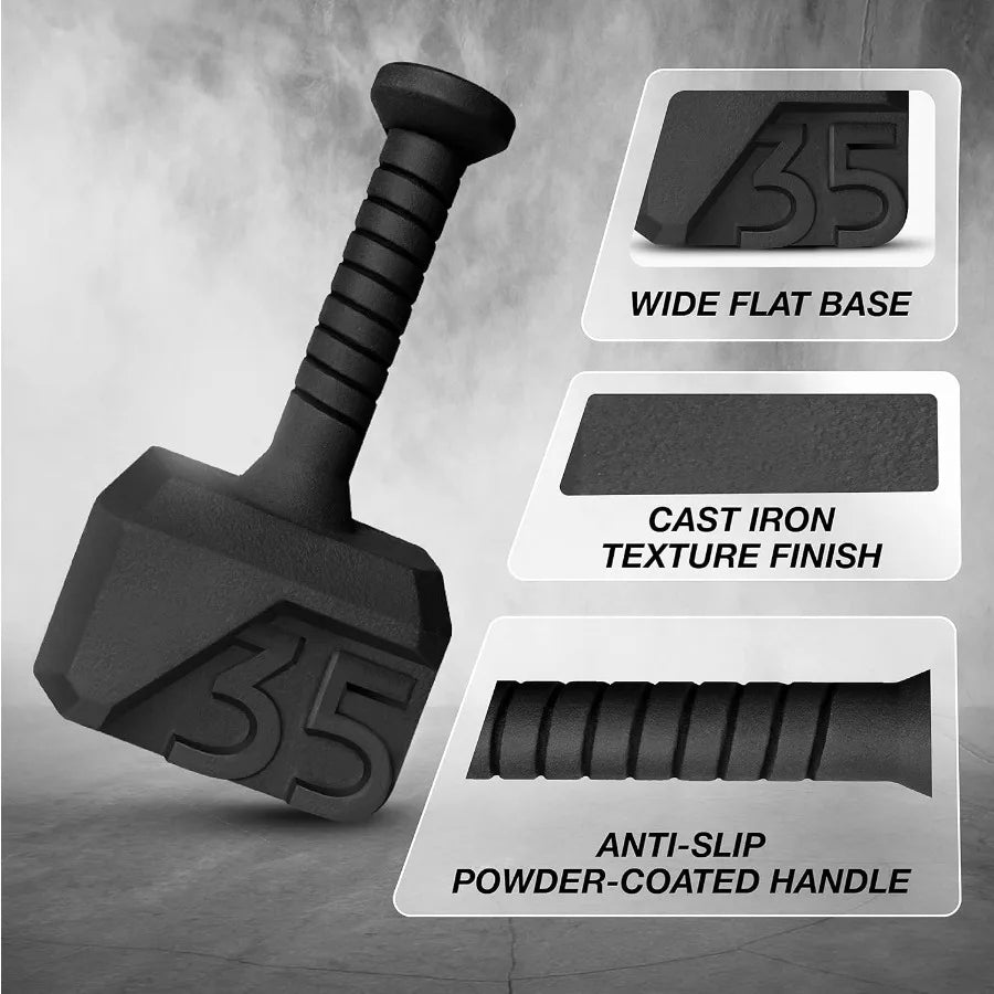 Kettlebell Special Shape, Upgraded &Multifunctional for Advanced Training, Solid Cast Iron Powder Coated, Anti Slip Handle Stren