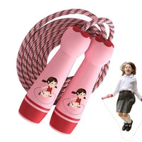 Jump Rope Kids Wear Resistant Cotton Cord Length Adjustable Fitness Skipping Rope With Handle For Kids Boys Girls Outdoor