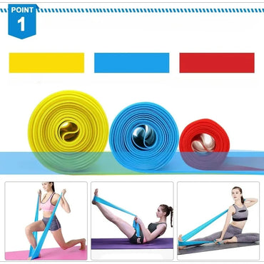 Elastic Fitness Bands  Resistance Bands Elastic Fitness Tapes Yoga Pilates Crossfit Stretching Muscular Work Out Equipment
