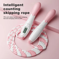 Beaded Jump Rope Jump Rope Adjustable Length Plastic Segmented Jump Rope Soft Beaded Skipping Rope for Indoor Outdoor