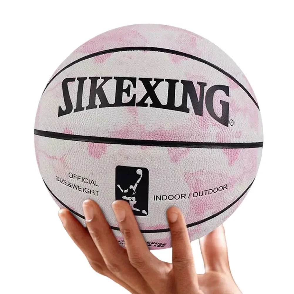 Silent Basketball Wear-Resistant Training Basketball Size 7 PU Basketball Suitable for Indoor & Outdoor Adults