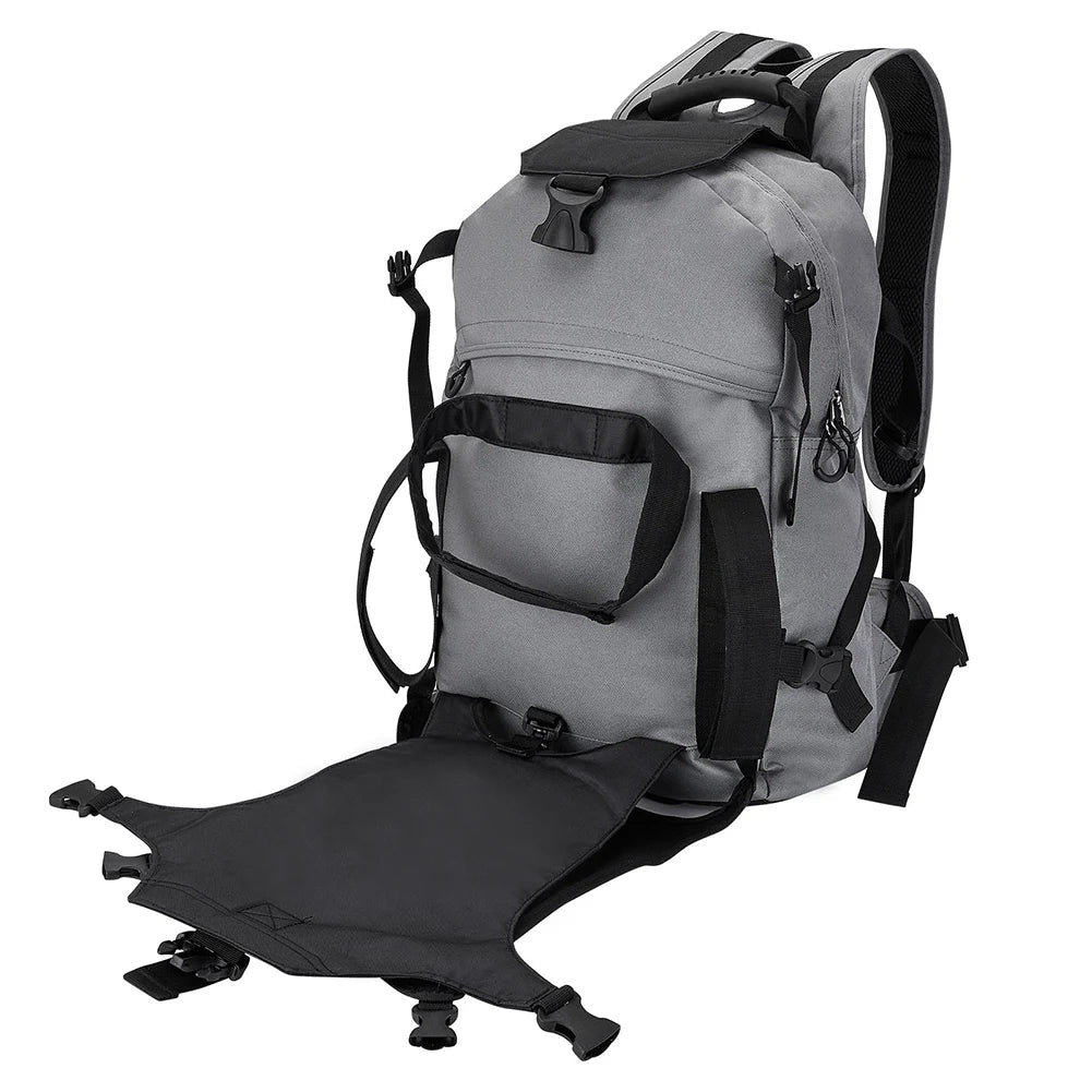 30L Skiing Boot Backpack with Adjustable Fastening Straps Skating Helmet Bag Waterproof Ski Storage Backpack Skiing Accessories