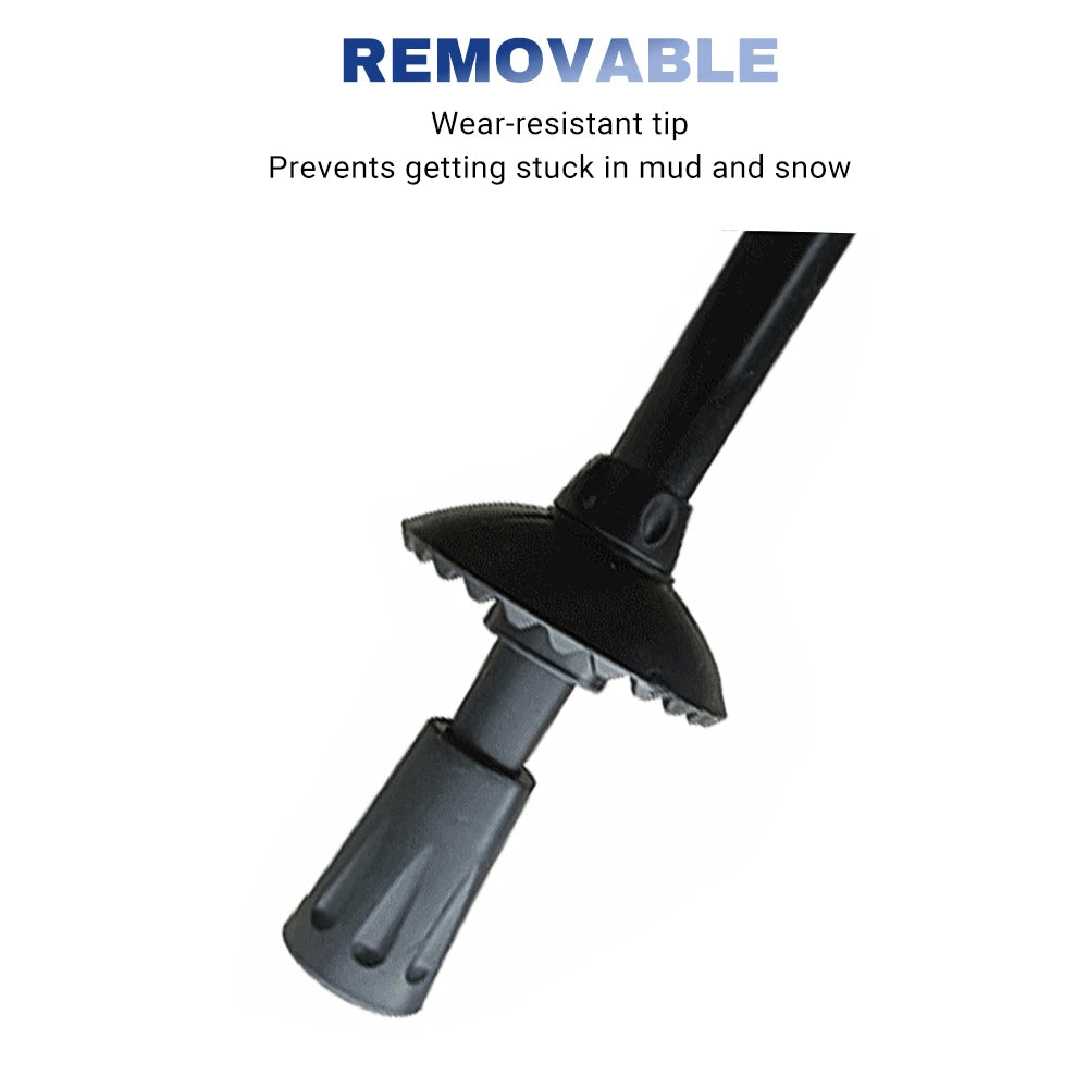 Trekking Poles Aluminum Alloy Telescopic Walking Hiking Stick Nordic Anti-shock Adjustable Crutch Outdoor Climbing Equipment